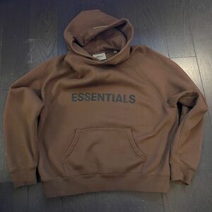 Essentials Fear Of God hoodie sweater Brown Size small